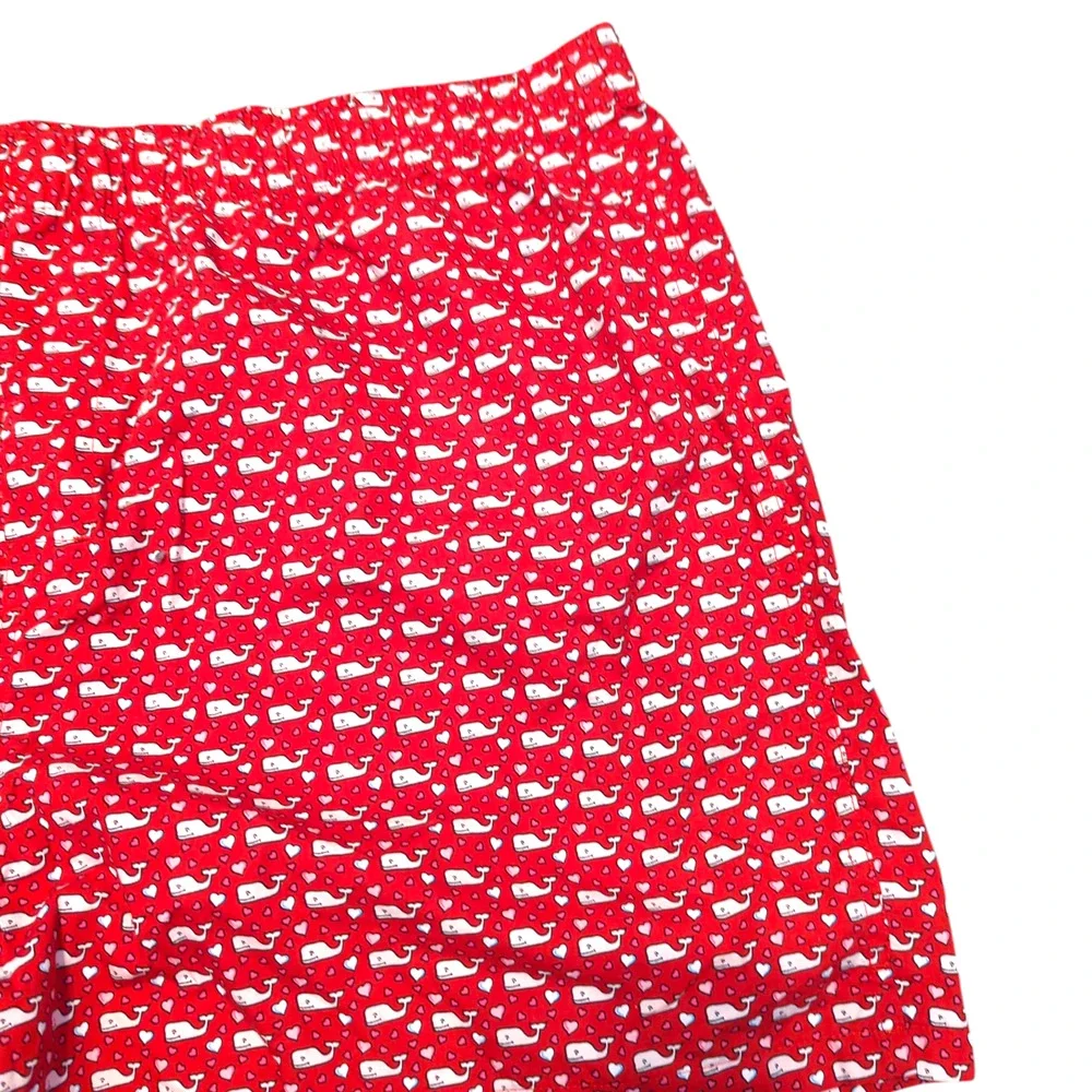 VINEYARD VINES Red Valentine Boxer Style Shorts Whale Hearts Men's XL